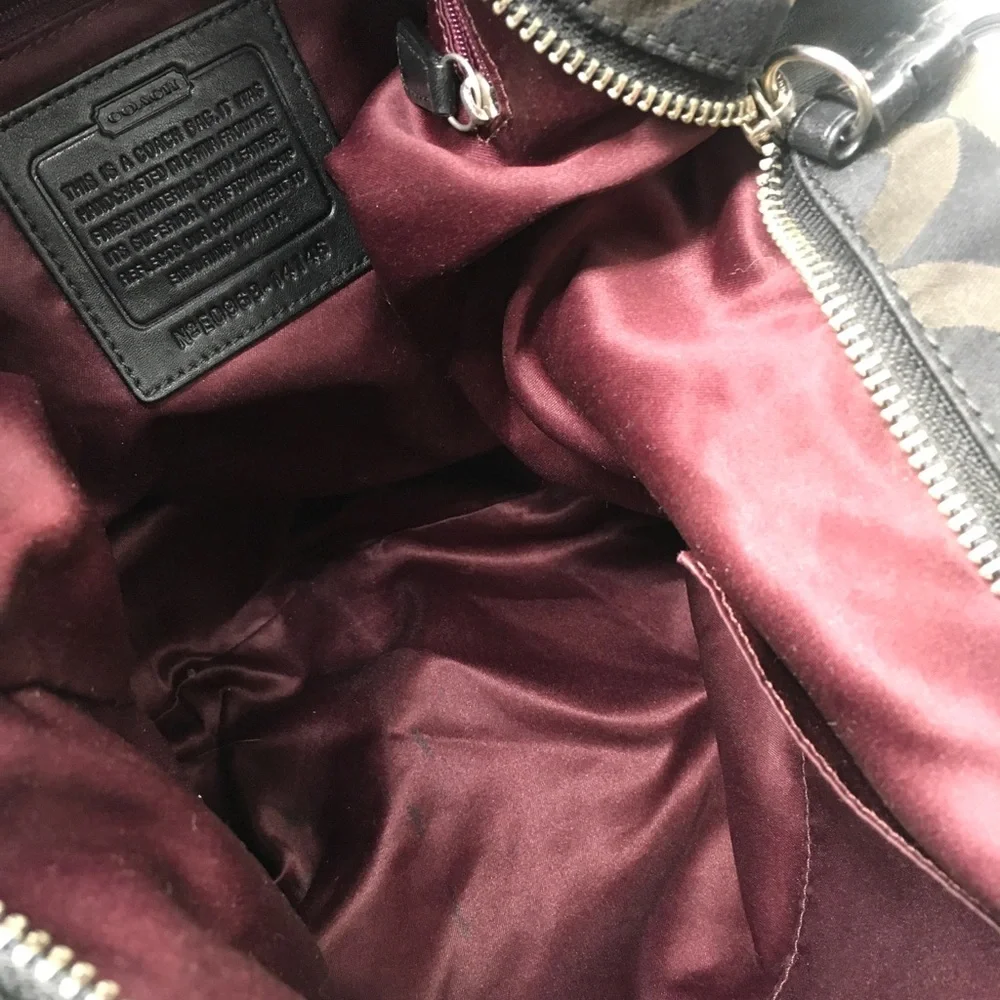 Coach Brooke Signature Sateen Hobo Shoulder Handbag Purse ✅Offers Welcome - Picture 9 of 13